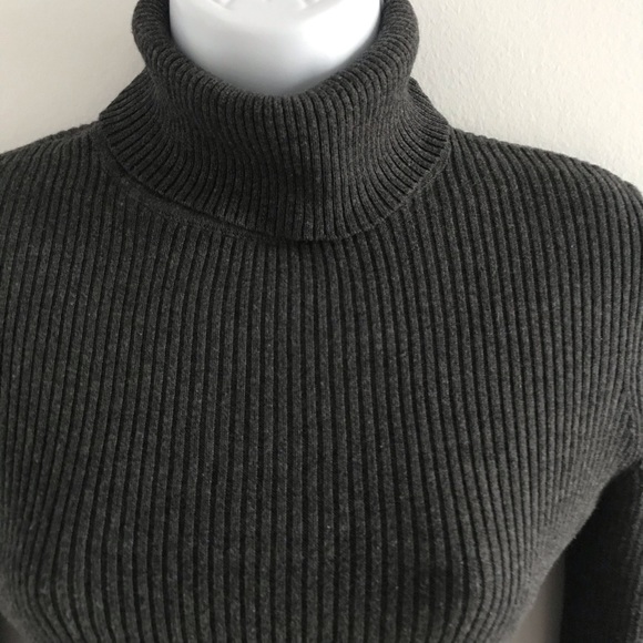 NWOT Jacob Grey Ribbed Turtle Neck Winter Long Sleeve Top Vintage 90’s Y2K - Picture 5 of 13